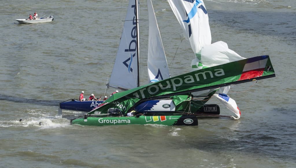 Extreme Sailing Series 2014 Crash