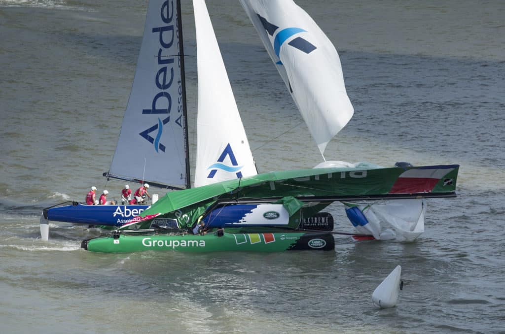 Extreme Sailing Series 2014 Crash Groupama