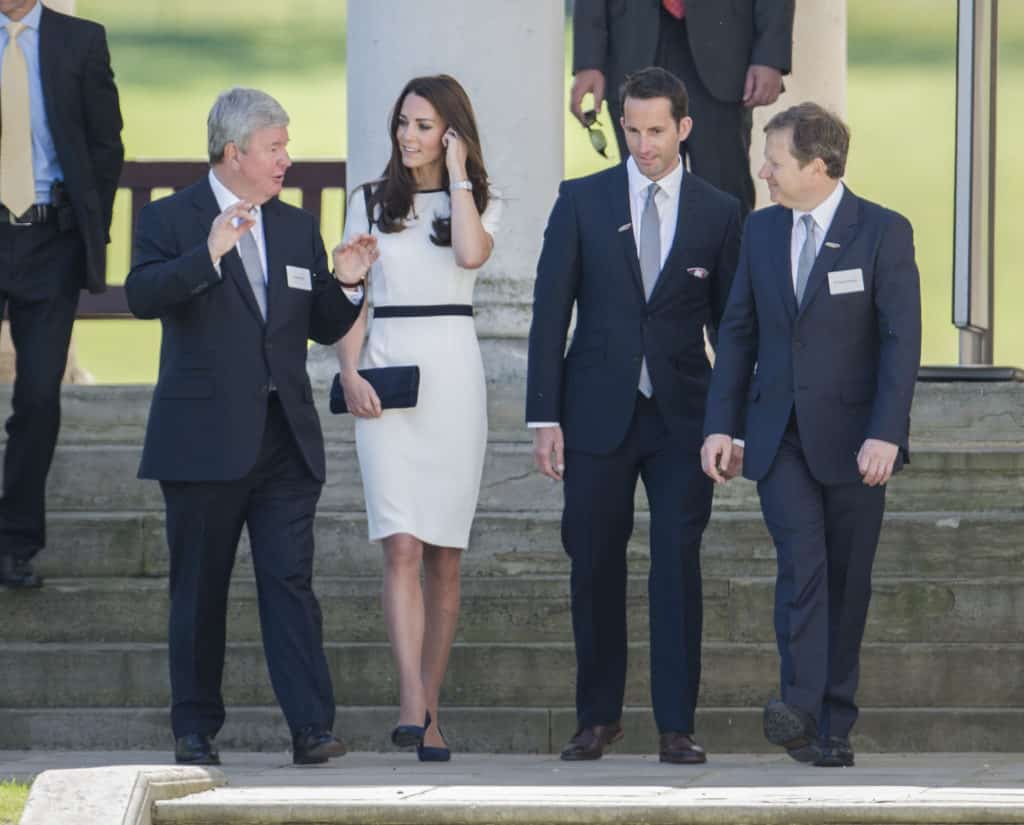 Sir Keith Mills with the Duchess of Cambridge, Ben Ainslie and Charles Dunstone