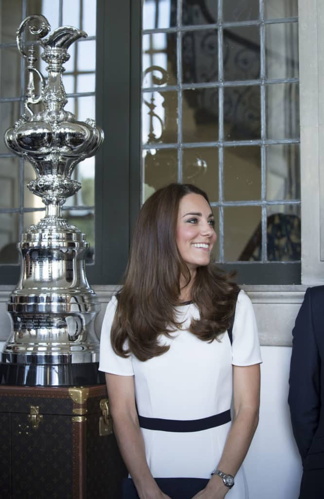 Sailor Kate Middleton with the America's Cup