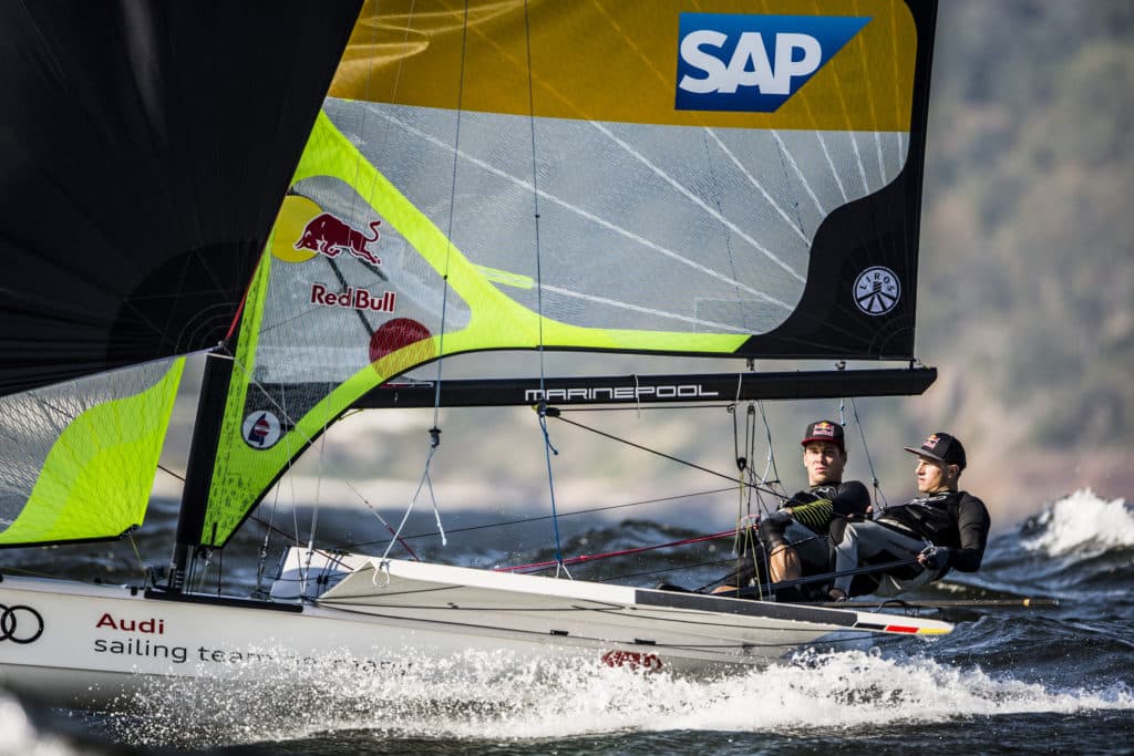 Erik Heil and Thomas Plossel 49er sailing