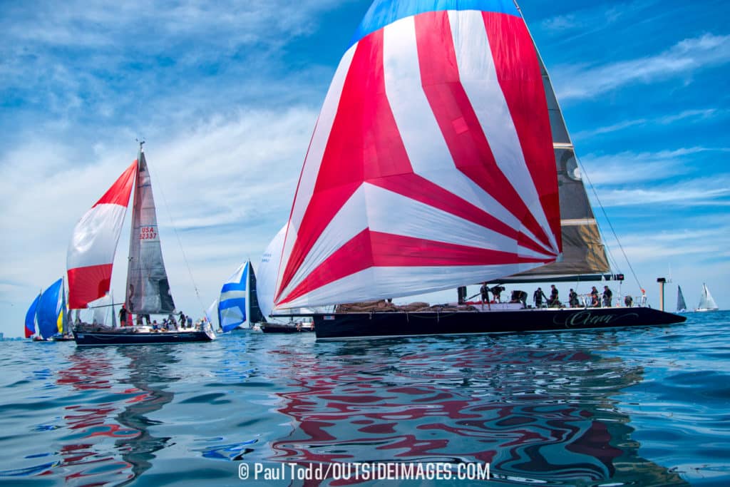 Competitors put their kites up