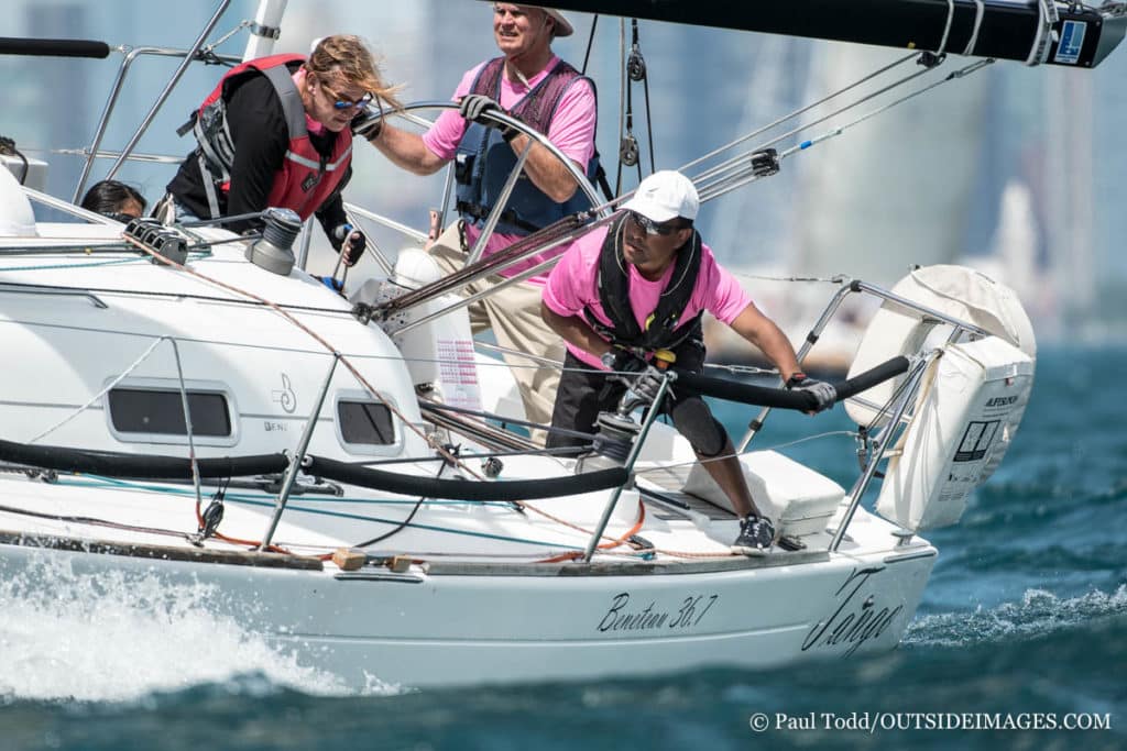 *Tango*, boasts a mix of qualified crew interested in teaching green sailors the in's and out's of racing.