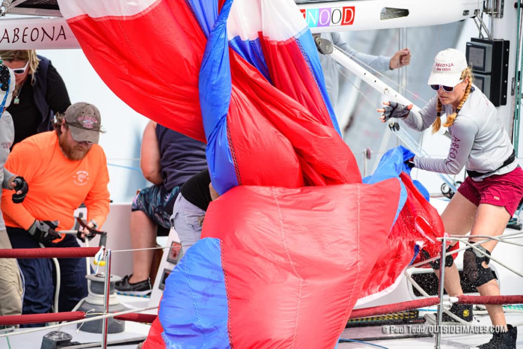 Pictures of sailboats racing on Tampa Bay with the Helly Hansen NOOD Regatta.