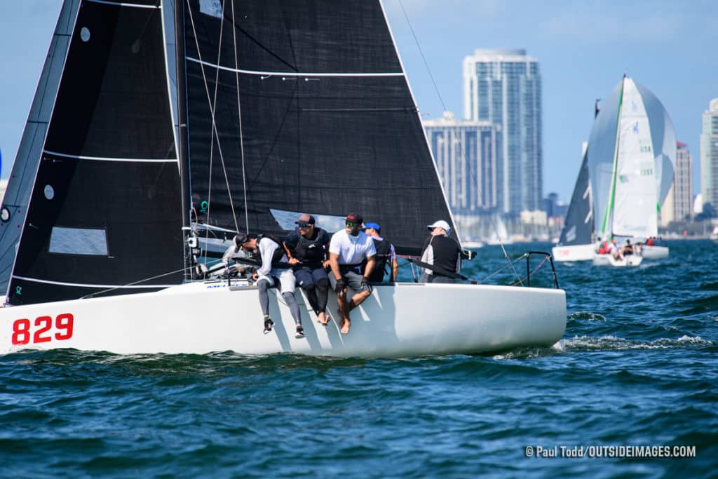 Sailboats racing on Tampa Bay off St. Petersburg, Florida