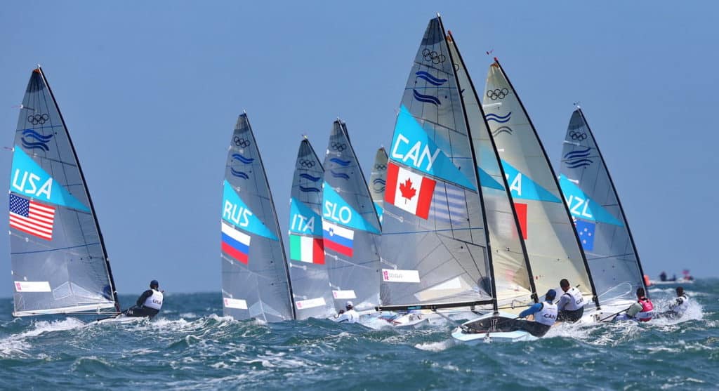 Finn class olympic sailing