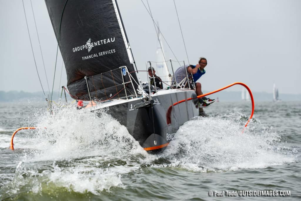 sailboat in choppy waters