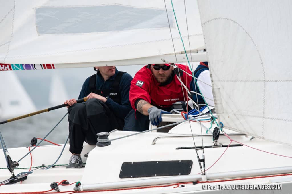 two men in a sailboat