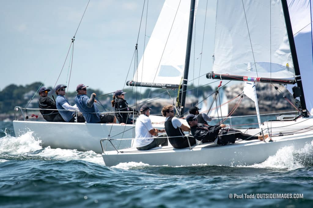Ronning and his crew lead the J/70 fleet after two days of racing.