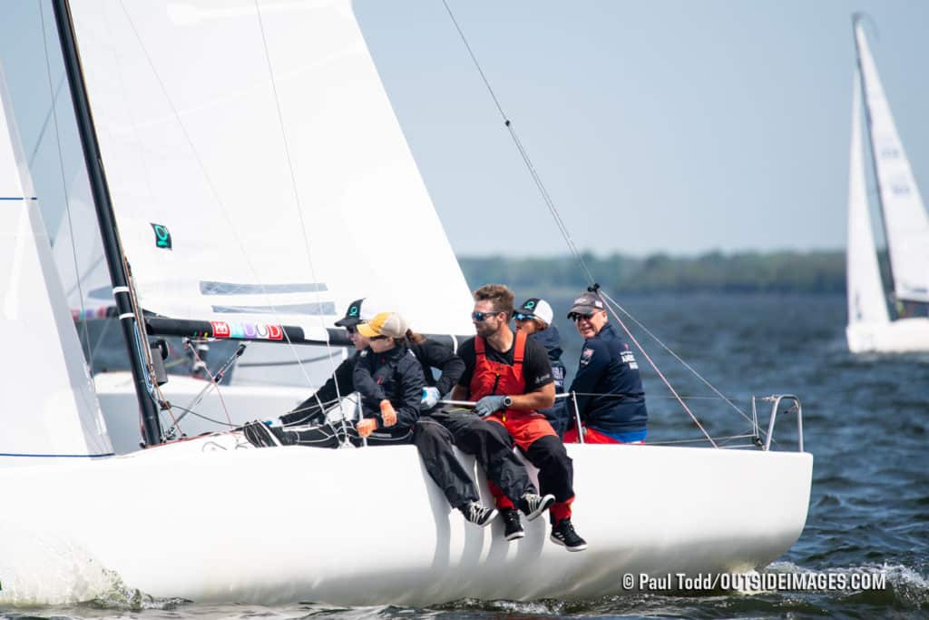 The wind was steady and the flood tide never stopped, which made the final day of racing at the Helly Hansen NOOD Regatta Annapolis all the more challenging.