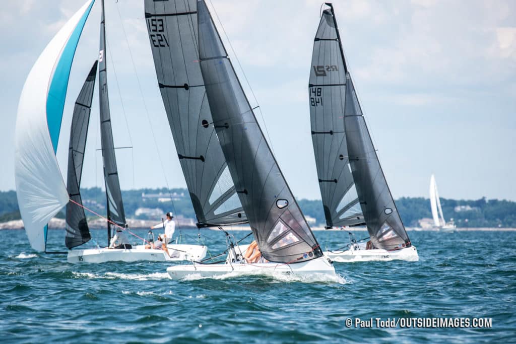 sailboats racing in Marblehead, Massachusetts