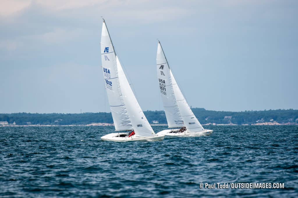 sailboats racing in Marblehead, Massachusetts