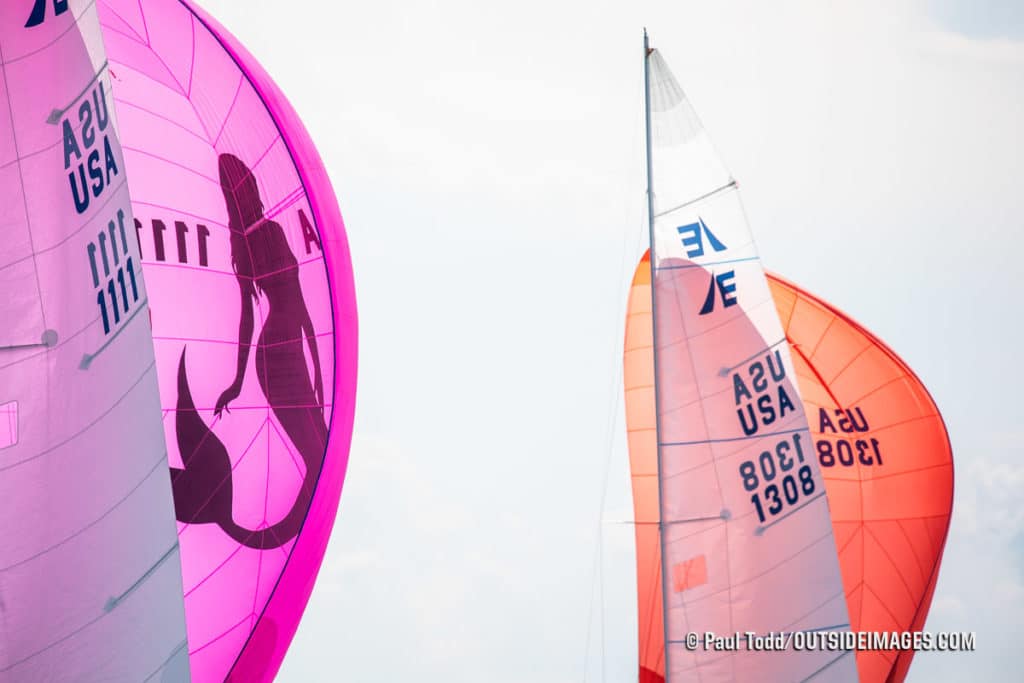 sailboats racing in Marblehead, Massachusetts