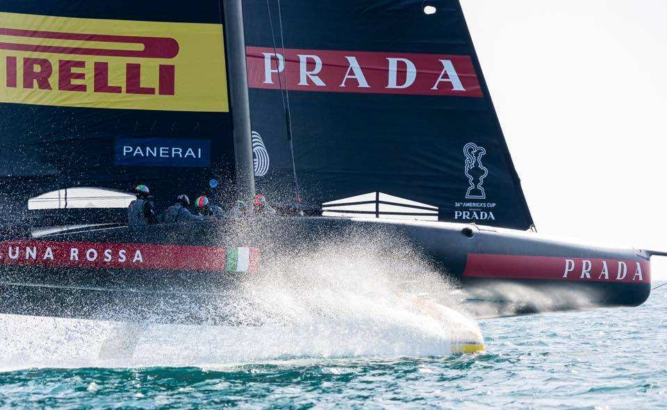 Luna Rossa AC75 sailing