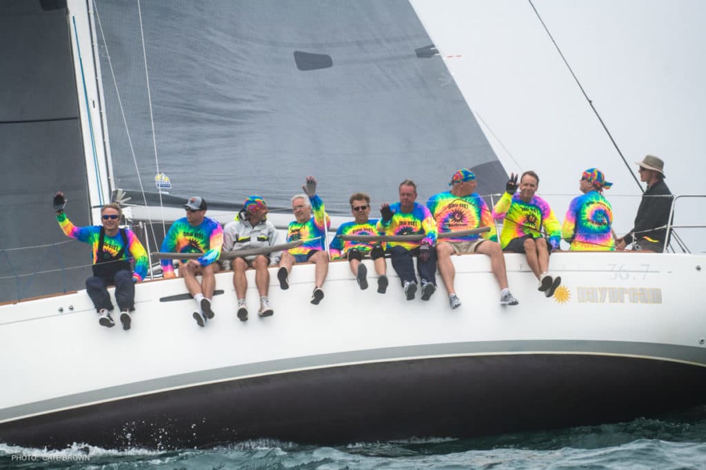 sailors in tie-dyed shirts