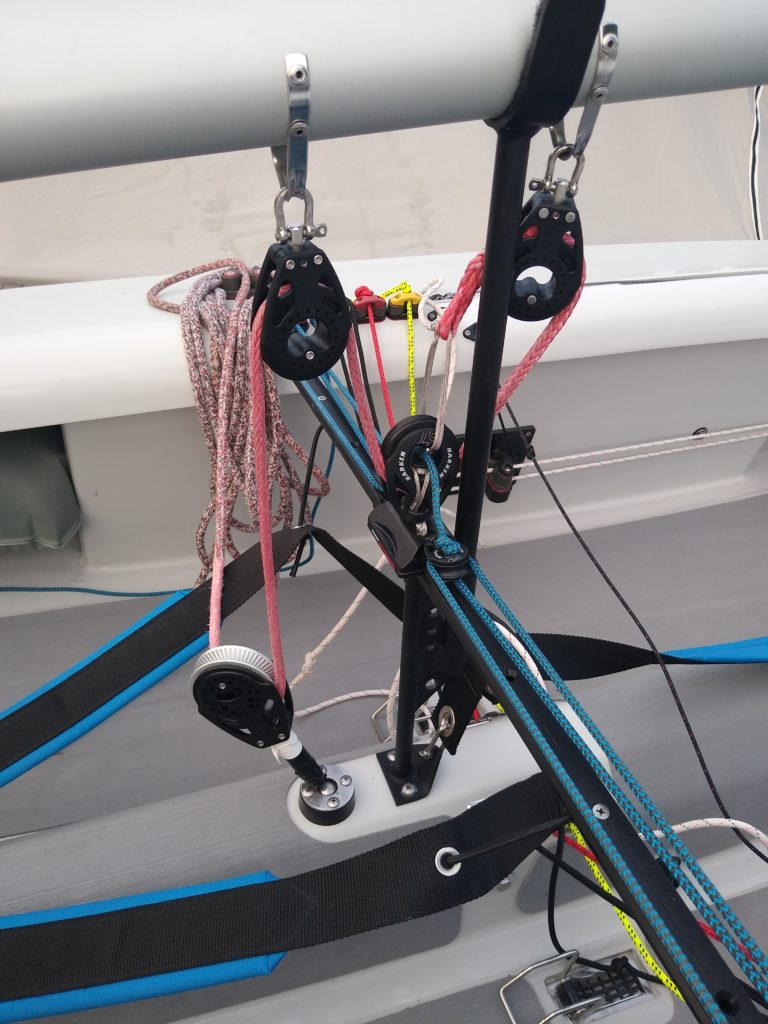 a mainsheet system on a boat