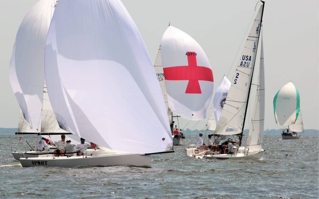 Sailboat racing in Annapolis, Maryland with the Helly Hansen NOOD Regatta.