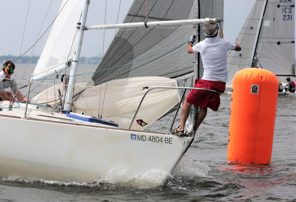 Sailboat racing in Annapolis, Maryland with the Helly Hansen NOOD Regatta.