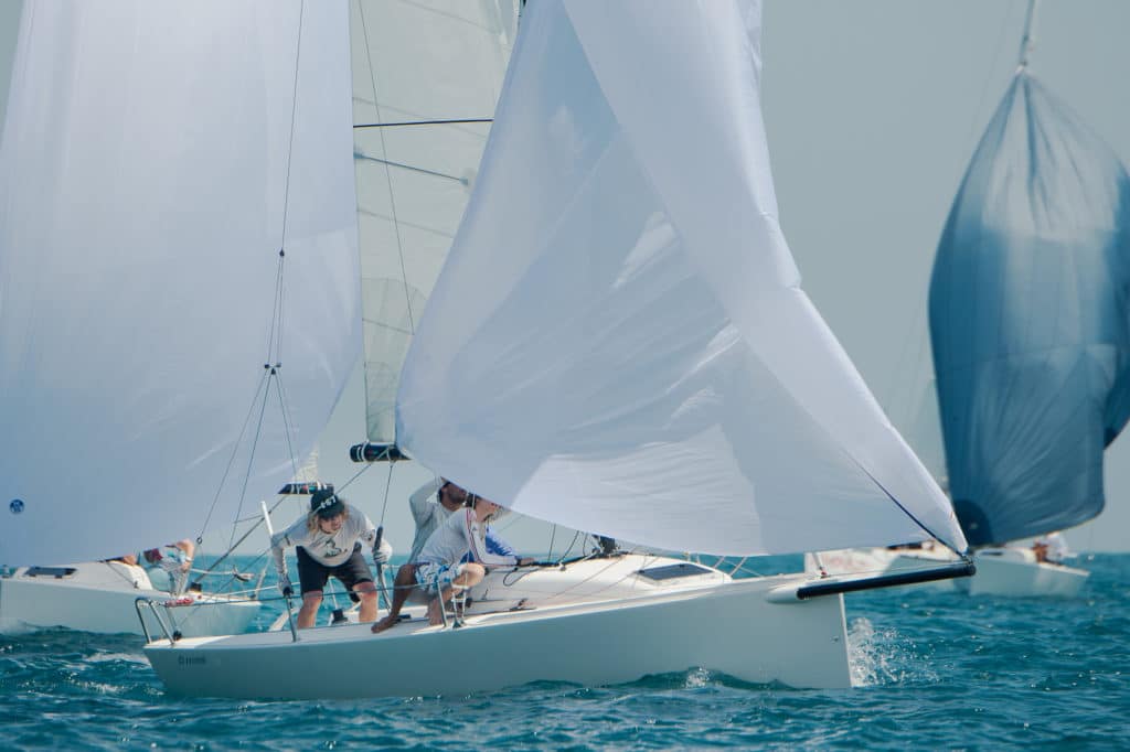 sailboats racing at the Helly Hansen NOOD Regatta Chicago