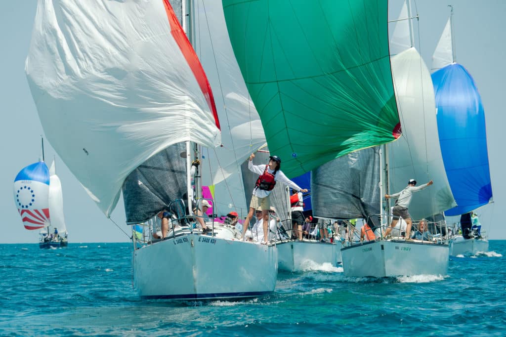 sailboats racing at the Helly Hansen NOOD Regatta Chicago