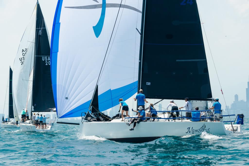 sailboats racing at the Helly Hansen NOOD Regatta Chicago