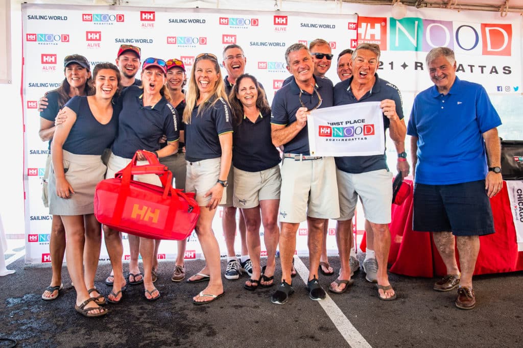 Helly Hansen NOOD Chicago Overall Winners, the crew of the Beneteau First 40.7, Mojo.