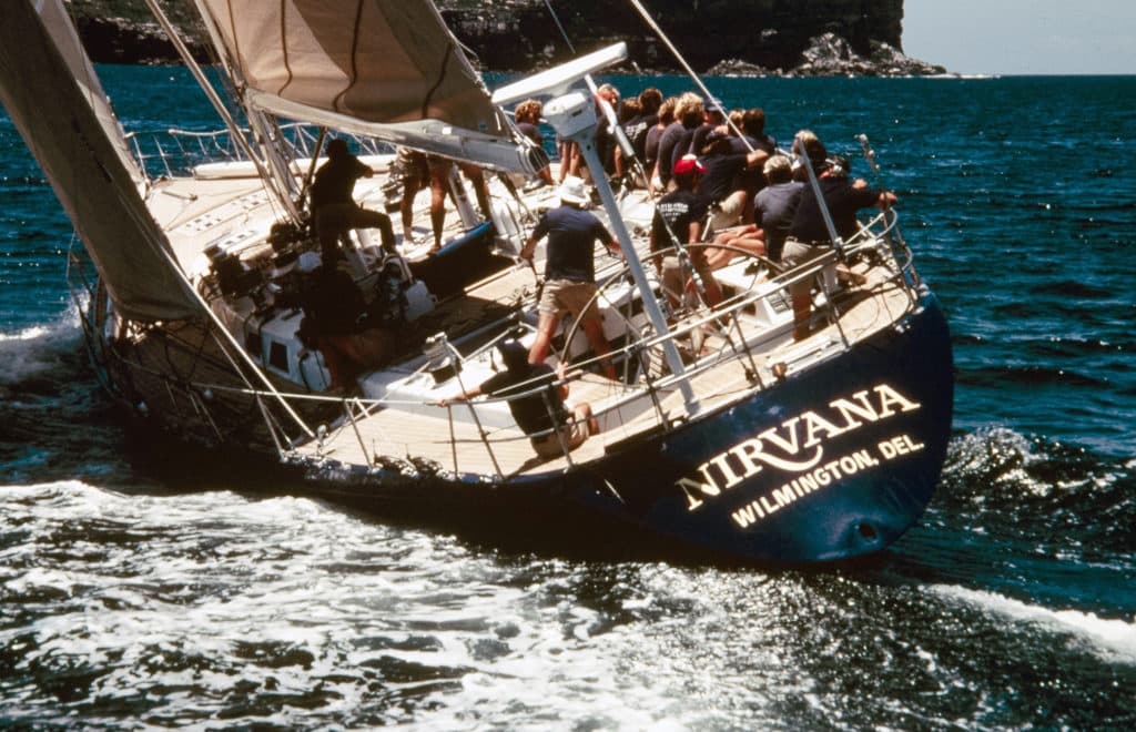 Sailboat in 1982 sailing in Sydney Australia