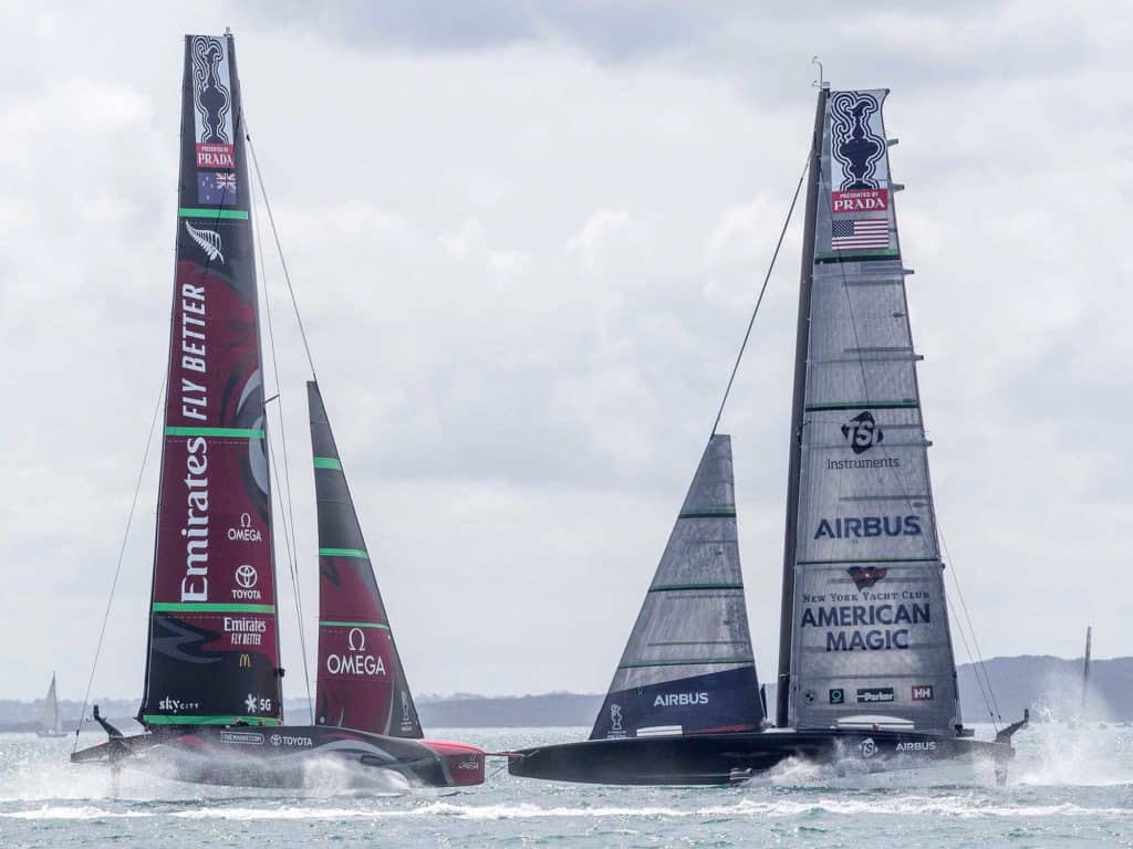 Emirates Team New Zealand and American Magic