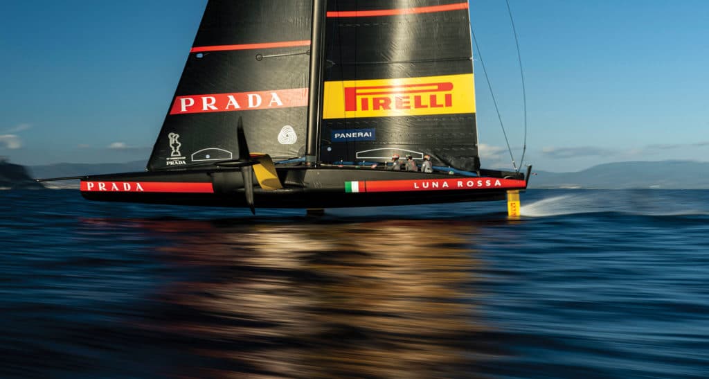 Prada Luna Rossa, the first of two AC75s for the Italian Challenger of Record