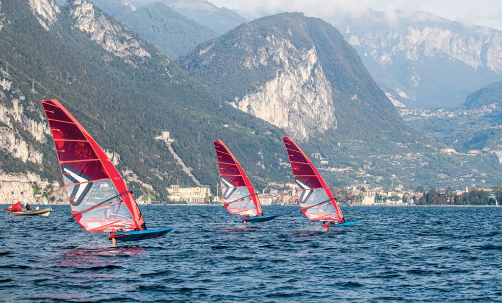 Group of iFoil Olympic windfoilers