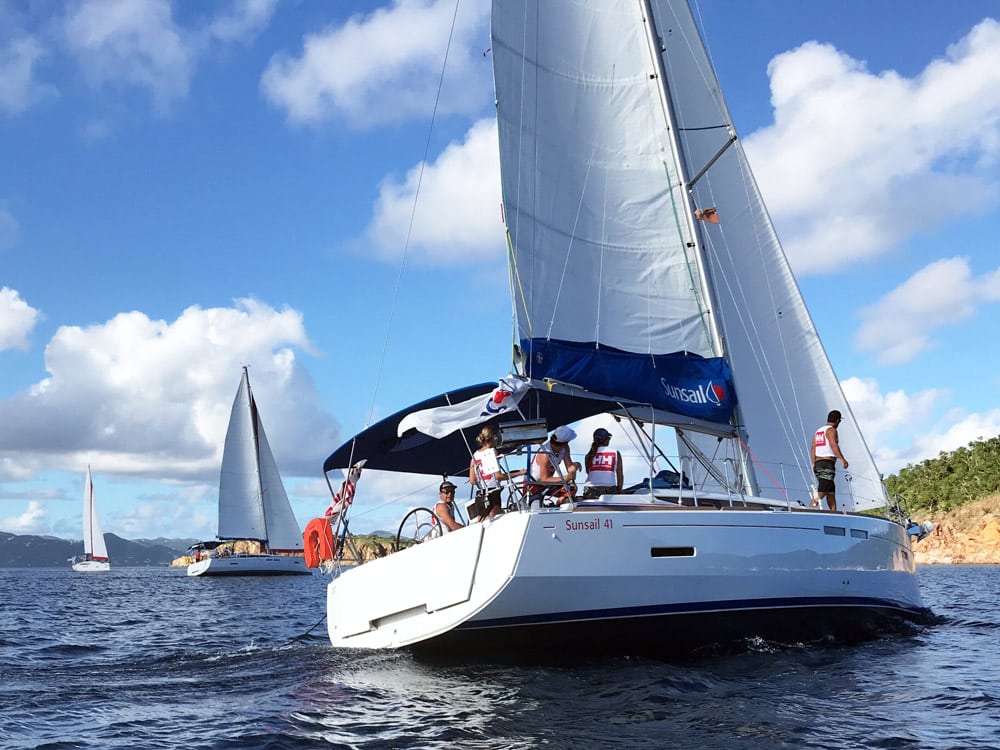 final in-port race in the Bight on Norman Island