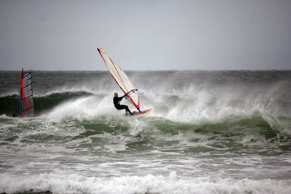 Brett Riley windsurfing Sandy