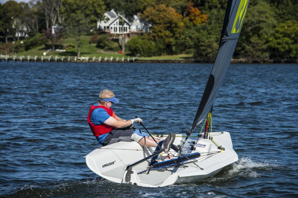 melges 14-foot sailboat