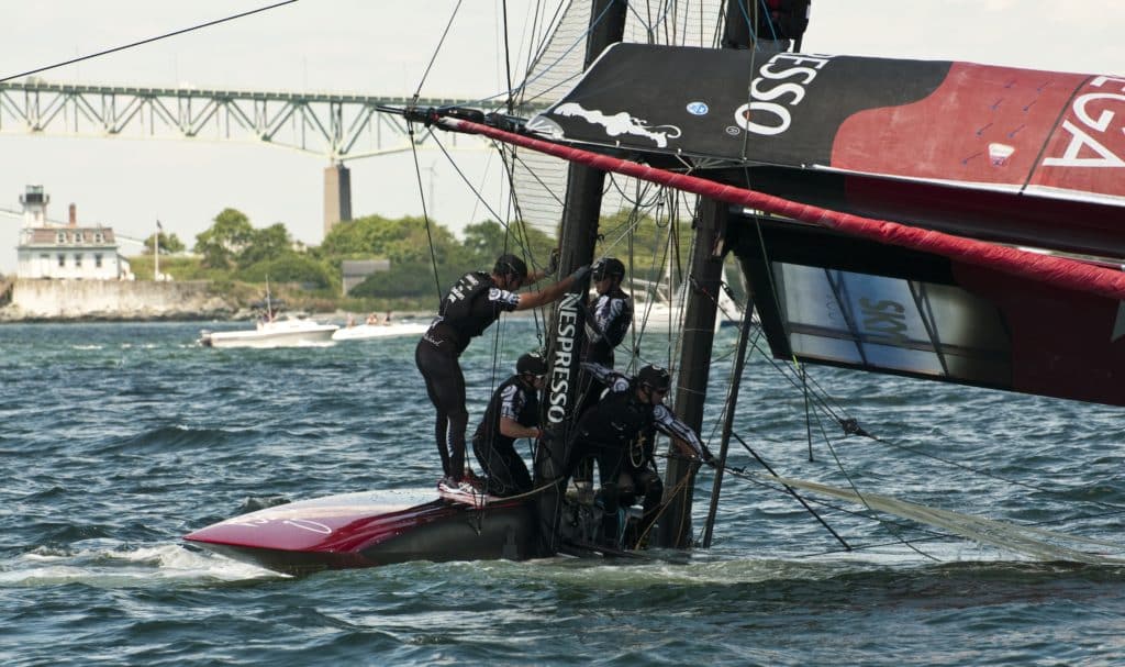 Emirates Team NZ Capsize