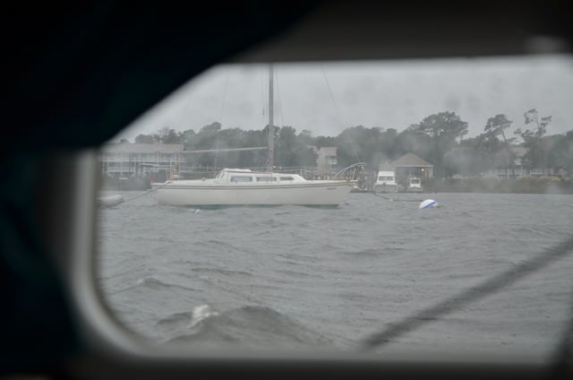 Hurricane Sandy as seen from a mooring in Carolina Beach, NC