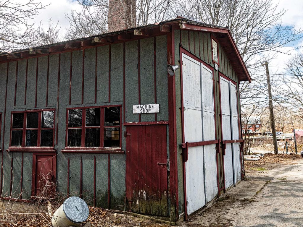 A machine shop for shipbuilding.