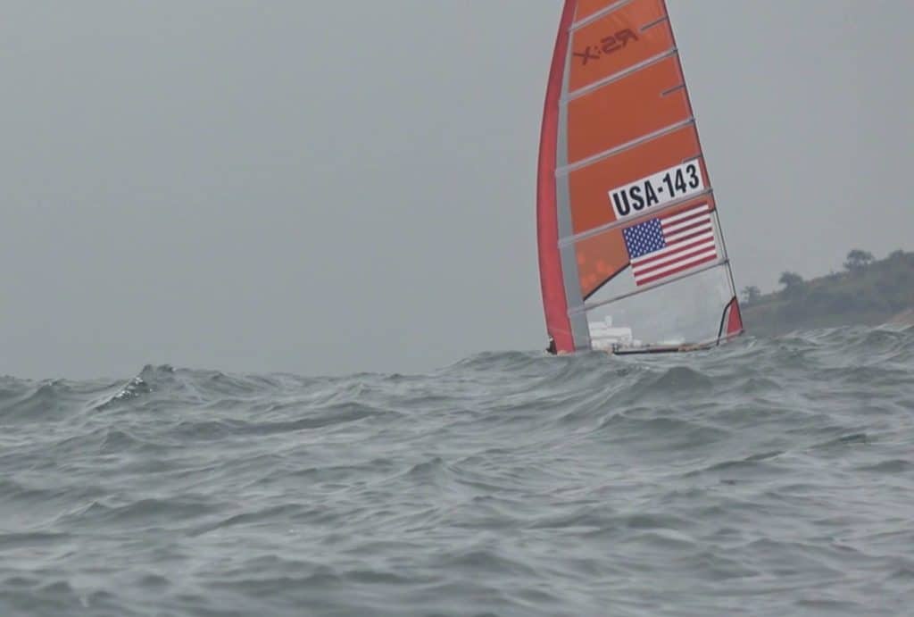 Marion Lepert Windsurfing in Rio