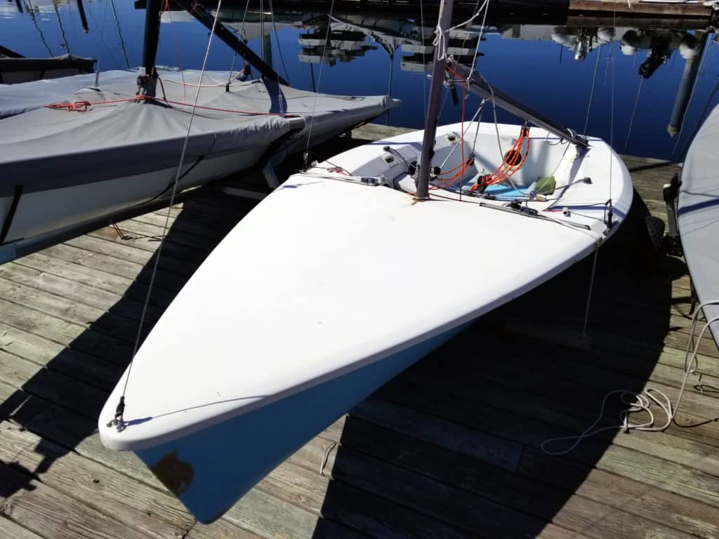 Tasar sailboat on a dock in Seattle