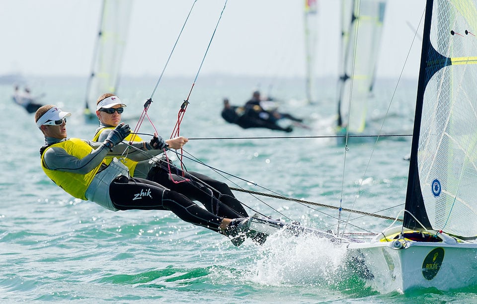 49er sailors Erik Storck and Trevor Moore