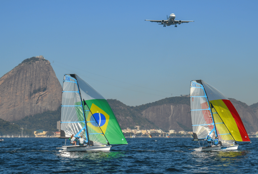 49er FX sailing in Rio