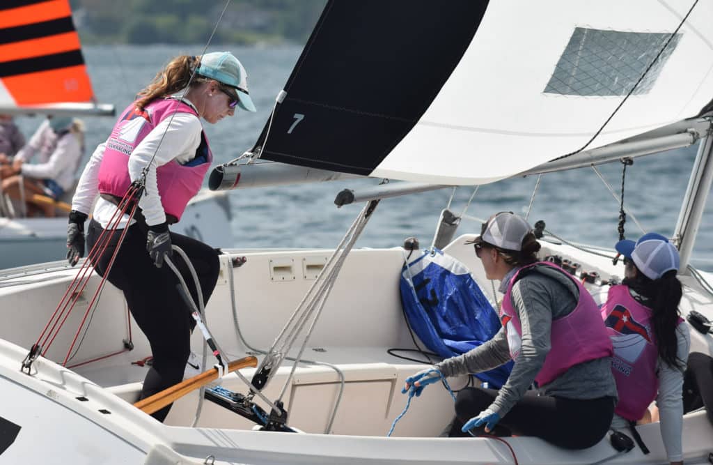 female sailors competing