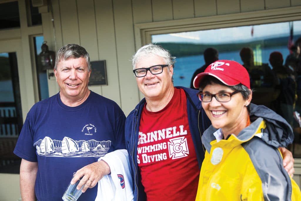 Deb Aronson with her husband, Ben Williams, and Harry Carpenter