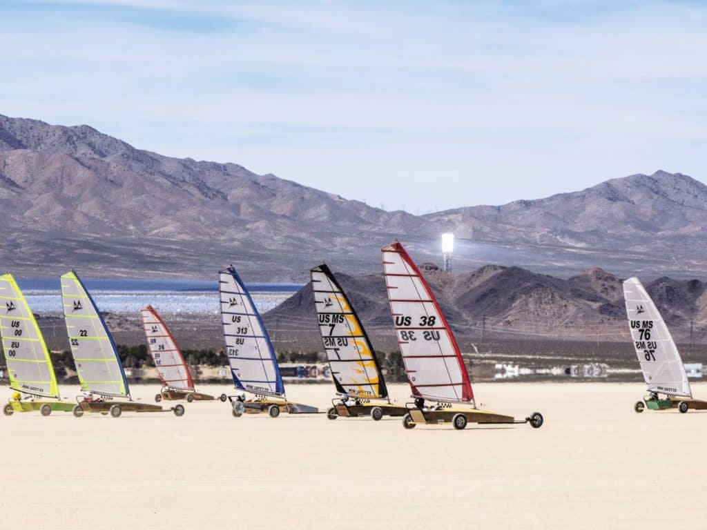 The America’s Landsailing Cup’s Mini Skeeter fleet