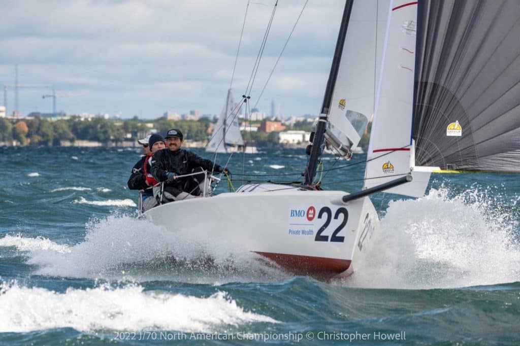 sailboat racing downwind