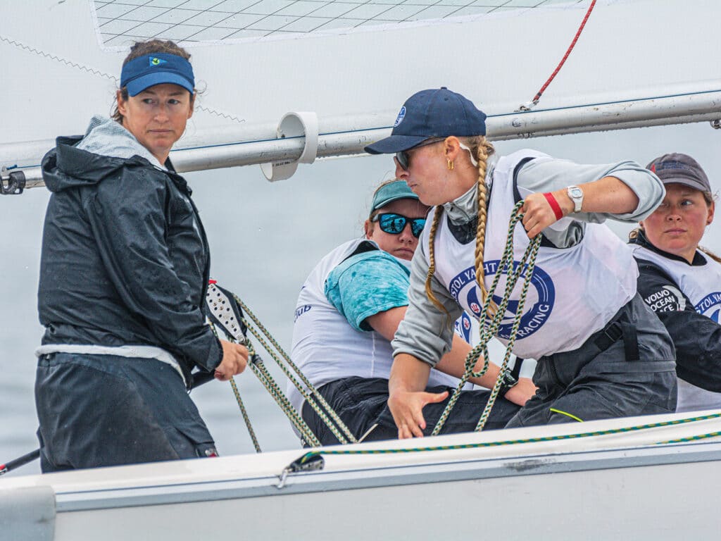 Bristol YC skipper Amanda Callahan with team