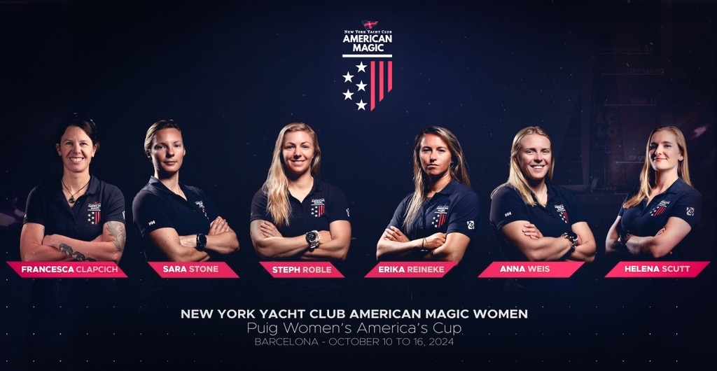 Women's AC40 sailing team