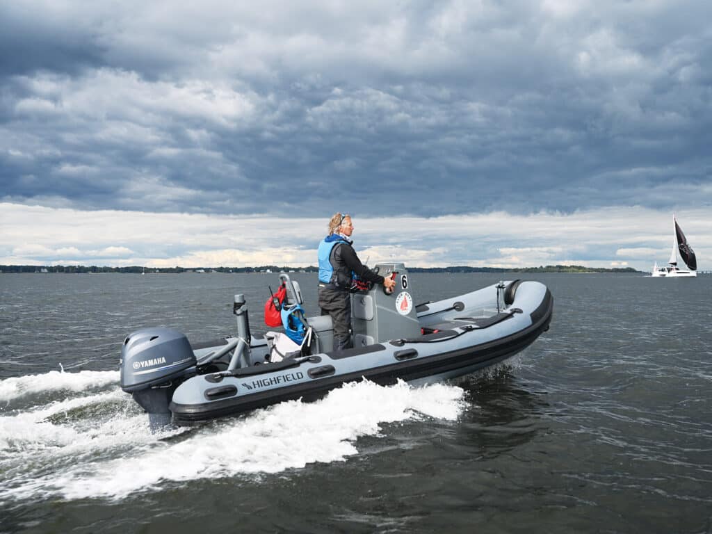 Dave Reed testing a RIB for the 2024 Boat of the Year.