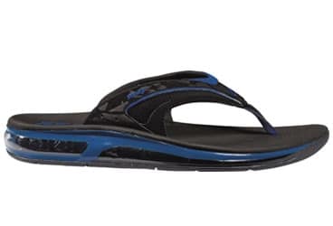 If you spend time standing around regatta parking lots, you owe yourself a pair of Reef's Fanning-02 flip-flops, which feature an airbag sandwiched between the midsole and the outsole.
