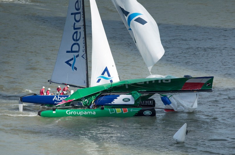 Extreme Sailing Series 2014 Crash Groupama