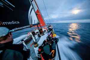 I remember concluding from the last Volvo Ocean Race that the first 500 and the last 500 are often the hardest miles of a leg: the first because you need to acclimate, and the last because you remember all of the things you’ve missed. I think it tricks us into thinking we’re closer than we actually are. 500 miles is 500 miles, and that’s still a long way to go.
